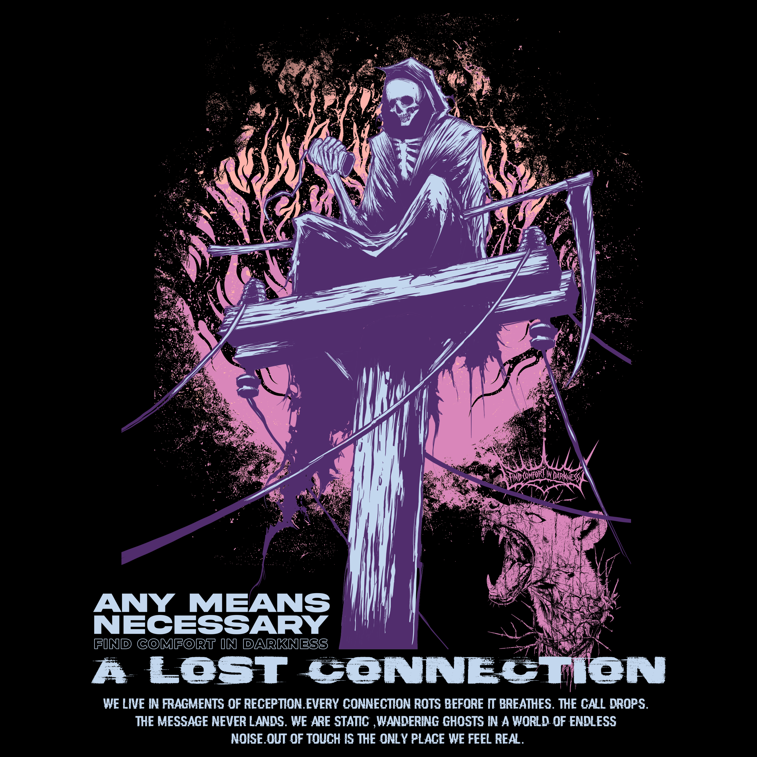 Lost Connection Graphic Pullover Hoodie in Heavyweight Fleece - Image 6