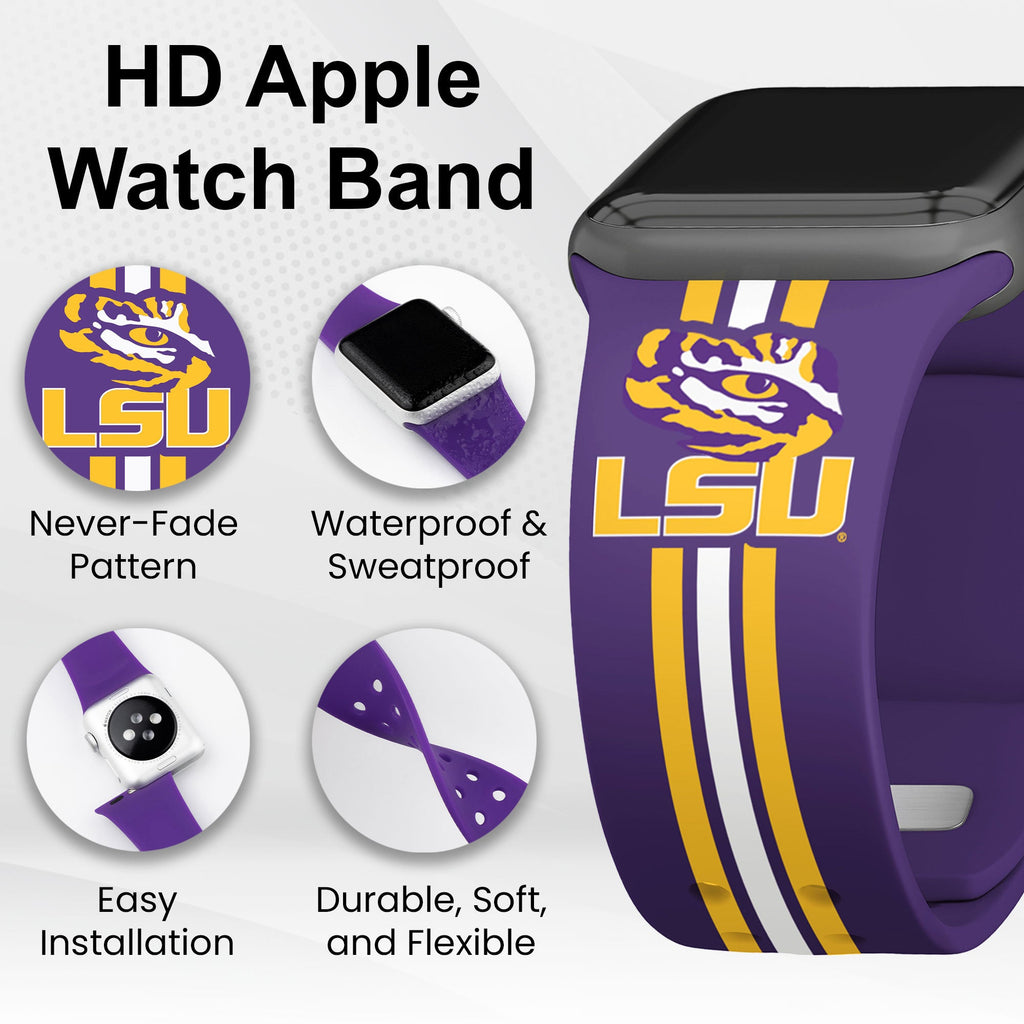 LSU Tigers HD Apple Watch Band