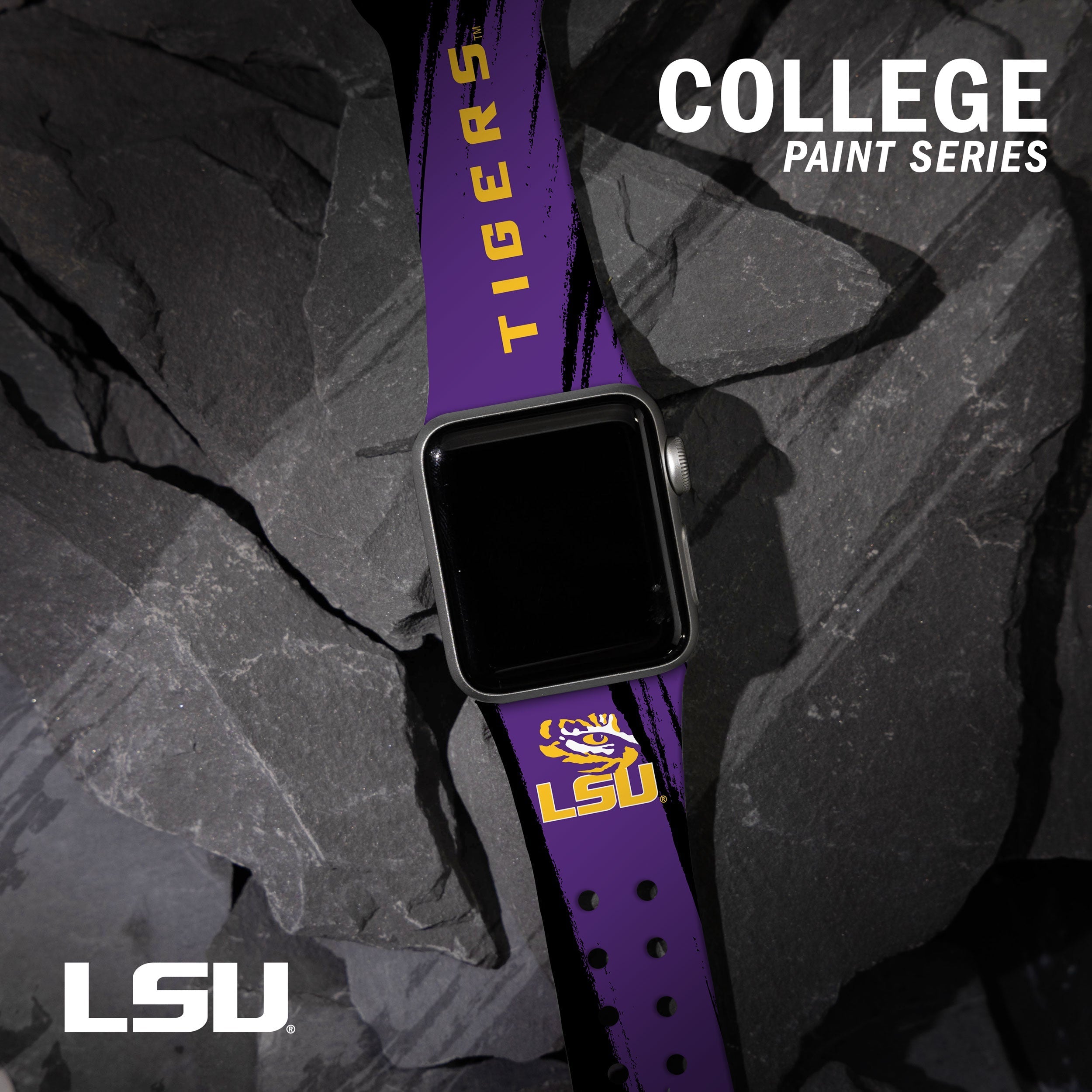 LSU Tigers HD Apple Watch Band
