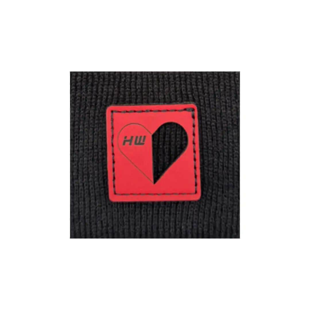Haakwear Valentine's Day H Stitch Beanie, You Complete Me, Black