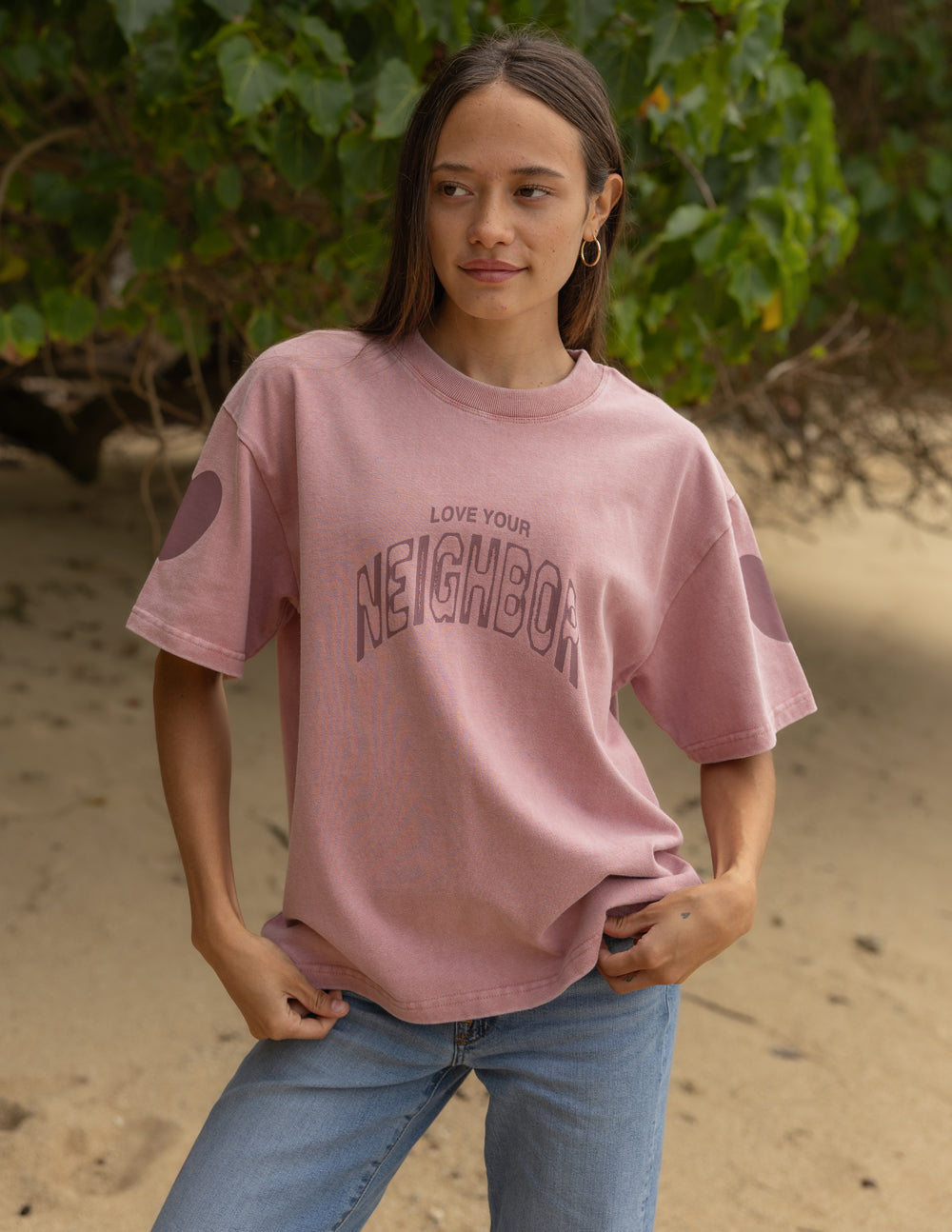Love Your Neighbor Heavyweight Boxy Tee - Unisex Streetwear