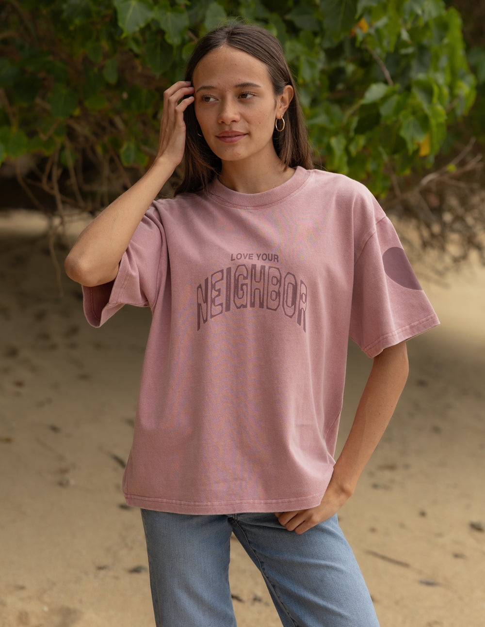 Love Your Neighbor Heavyweight Boxy Tee - Unisex Streetwear