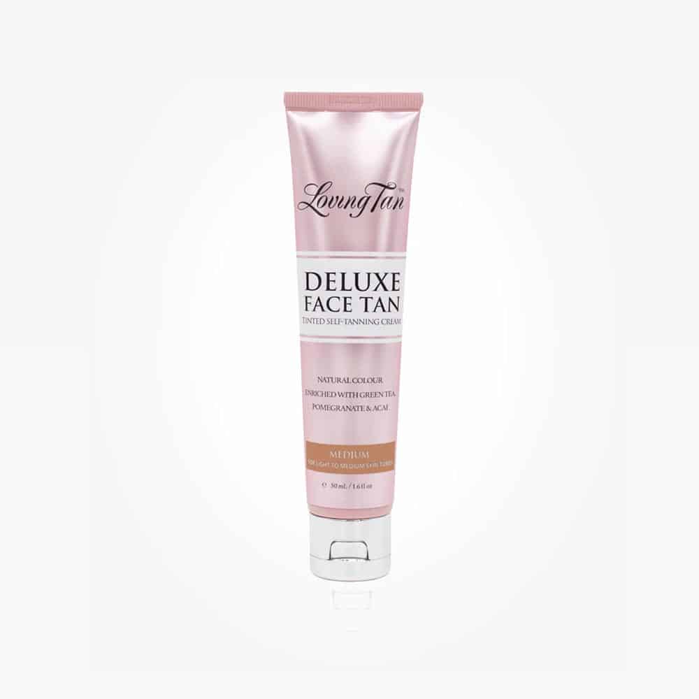 Loving Tan Deluxe Face Tan 50ml bottle for a smooth and supple sun-kissed facial glow