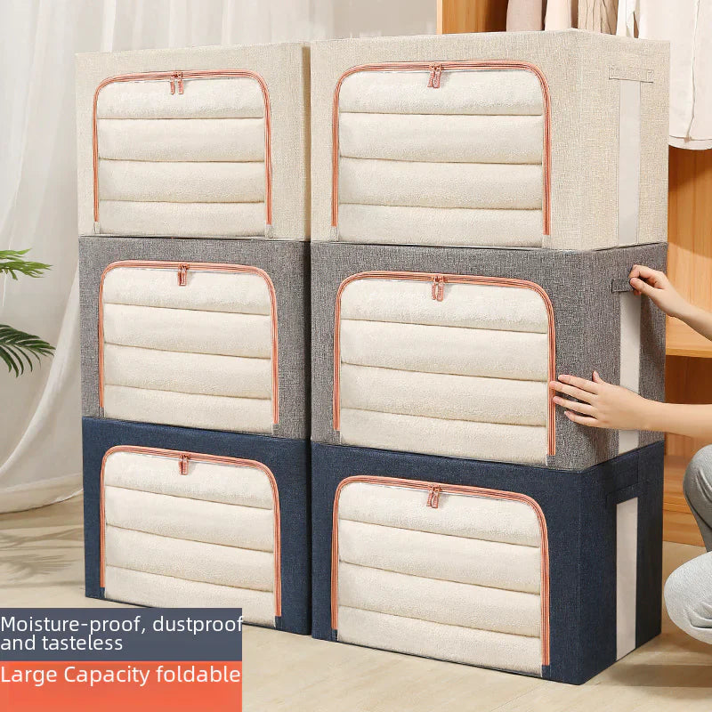 Large Window Cotton Storage Box with Steel Frame