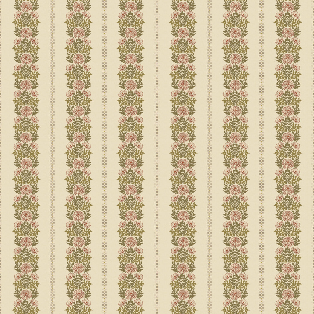 Lucia Floral Wallpaper in Grey, Beige, Terracotta and Gold