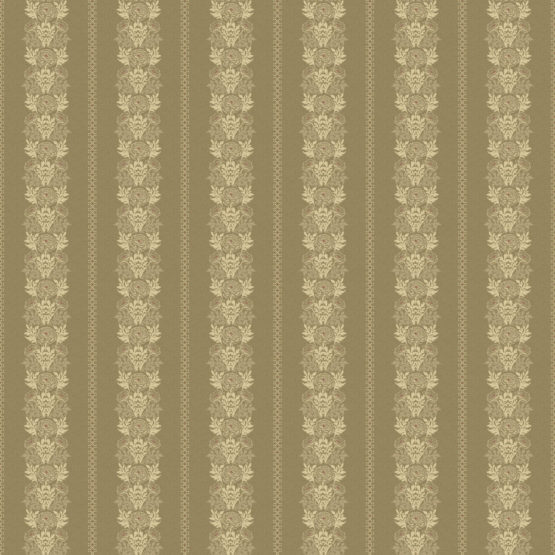 Lucia Floral Wallpaper in Grey, Beige, Terracotta and Gold