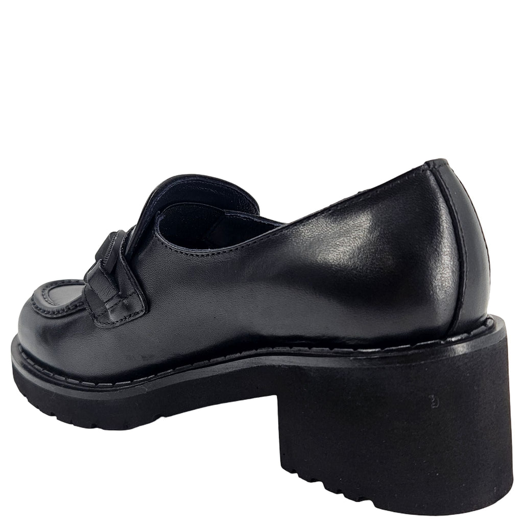 Black Lug Sole Chunky Loafer