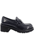 Navy Lug Sole Chunky Loafer