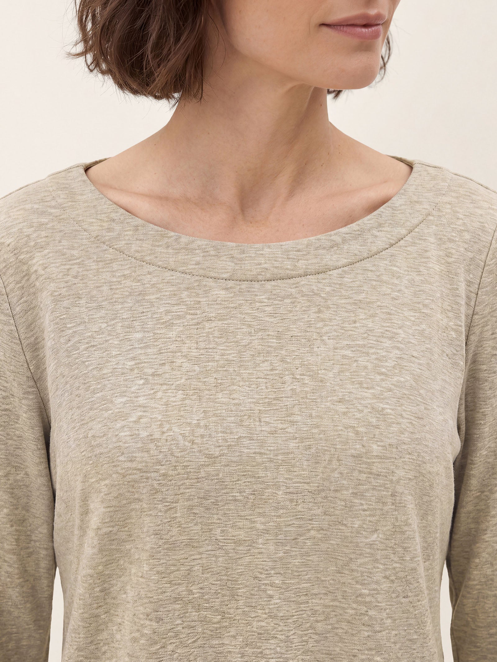 Lyocell Wool Asymmetric Hem Side Button Knit Top CELIA