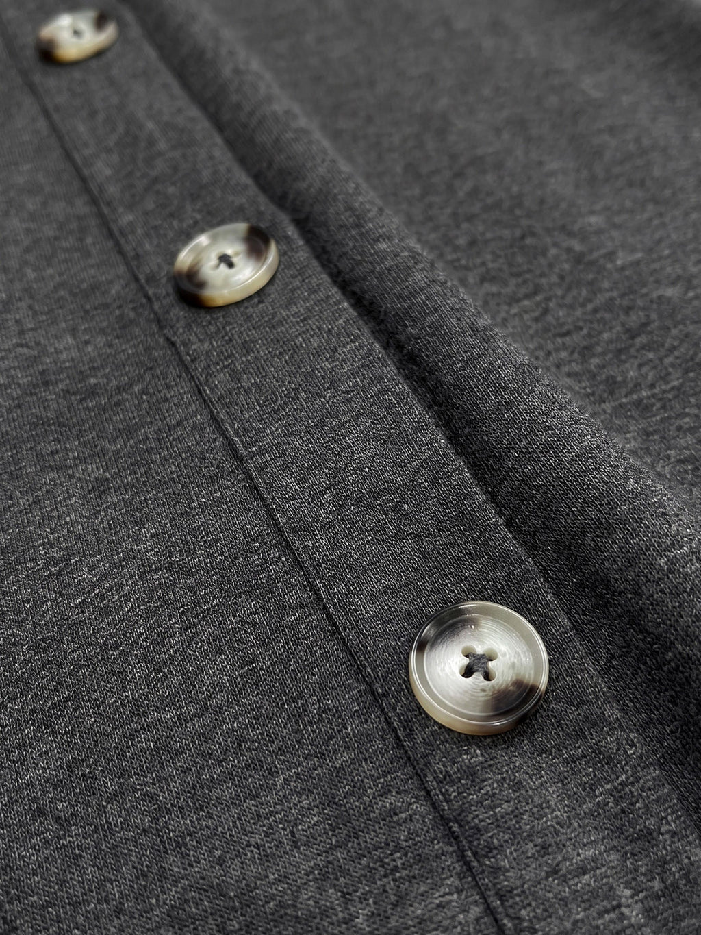 Lyocell Wool Side Button A Line Knit Midi Dress MIRENA