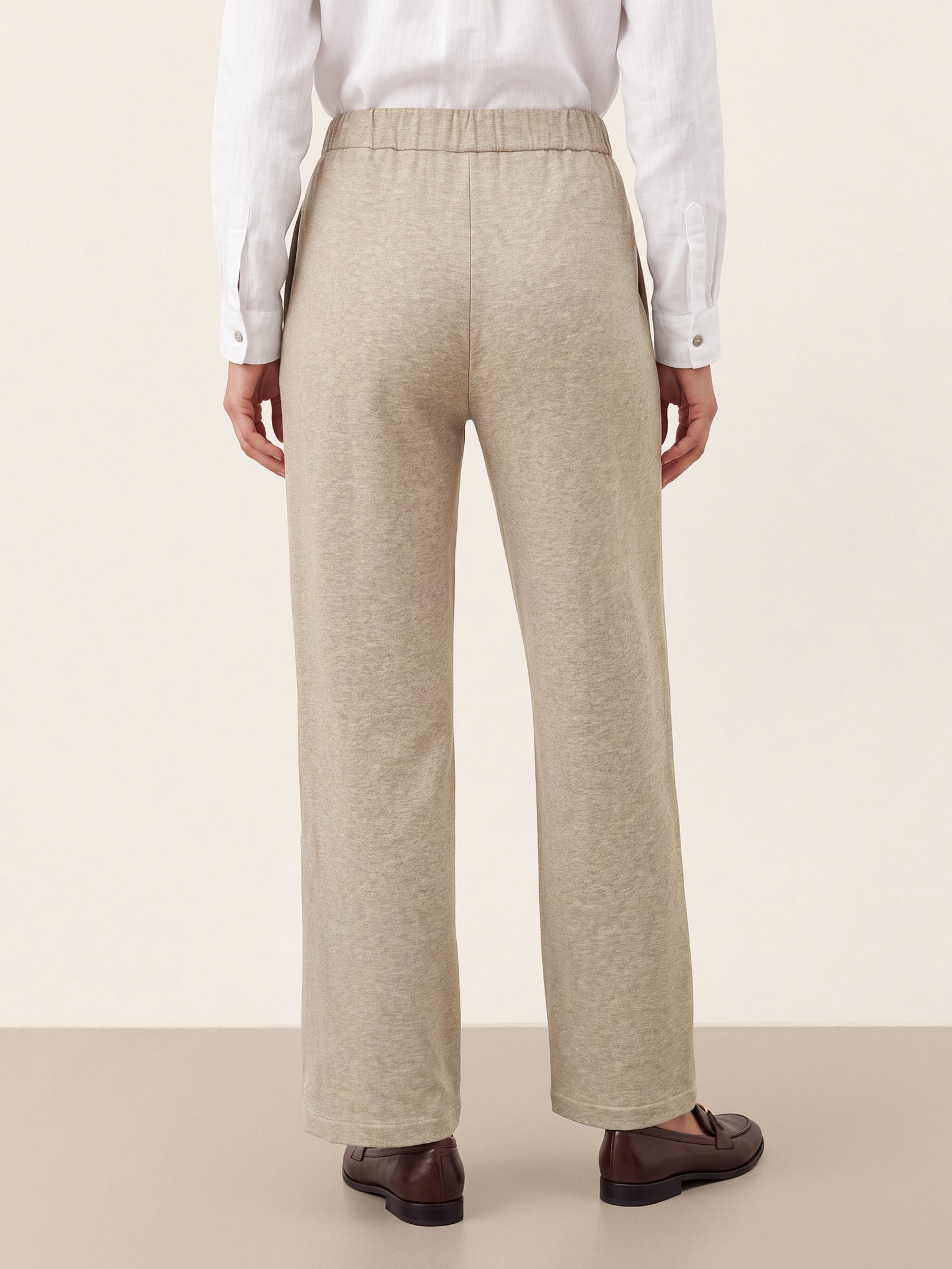 Lyocell Wool Side Button Wide Leg Knit Pants MAREN