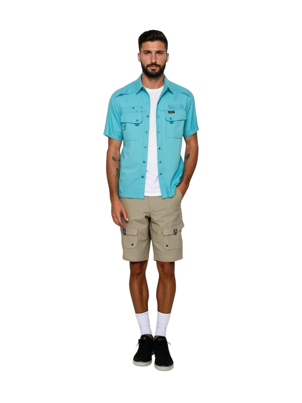 Men's Seacliff 2.0 Short Sleeve Vented Fishing Shirt - Light Blue - Image 2