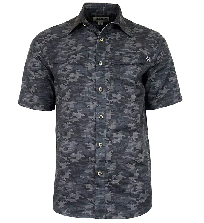 Men's Blue Dot Camo UV Performance Vented Fishing Shirt - Image 5