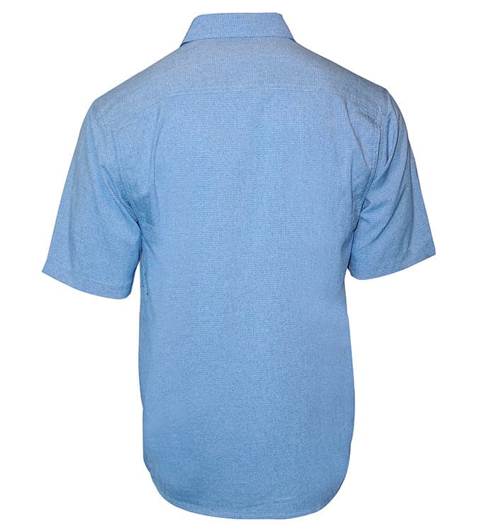 Men's Captiva Island Short Sleeve UV Vented Fishing Shirt - Blue - Image 3