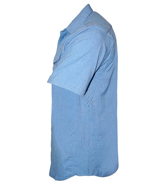 Men's Captiva Island Short Sleeve UV Vented Fishing Shirt - Blue - Image 2
