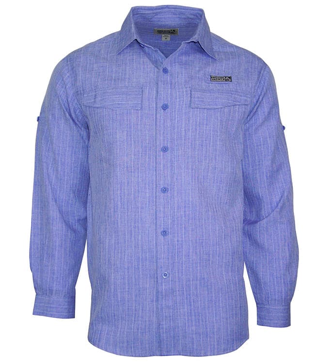 Men's Inlet Long Sleeve UV Protection Vented Fishing Shirt Gray - Image 4