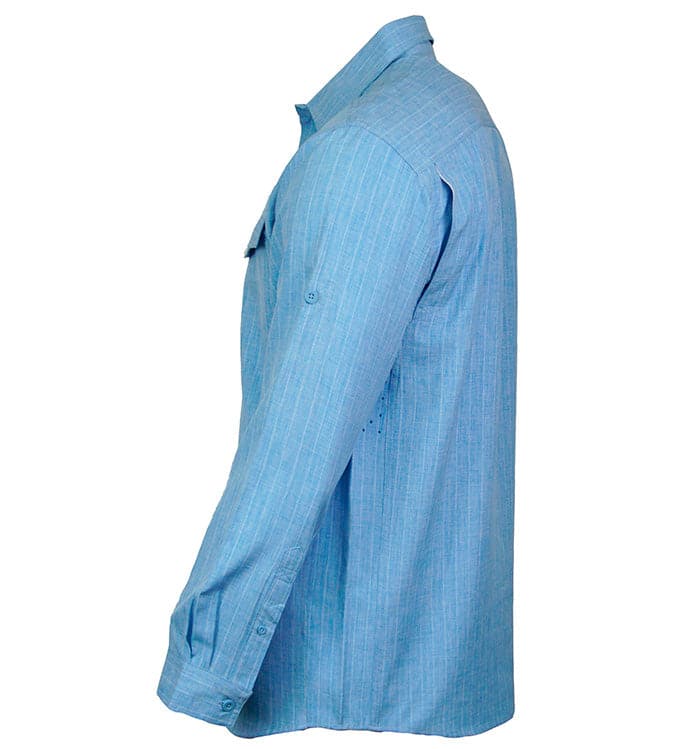 Men's Inlet Long Sleeve UV Protection Vented Fishing Shirt Gray - Image 5