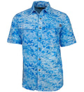 Men's Fishtek UV Performance Vented Fishing Shirt Blue - Image 3