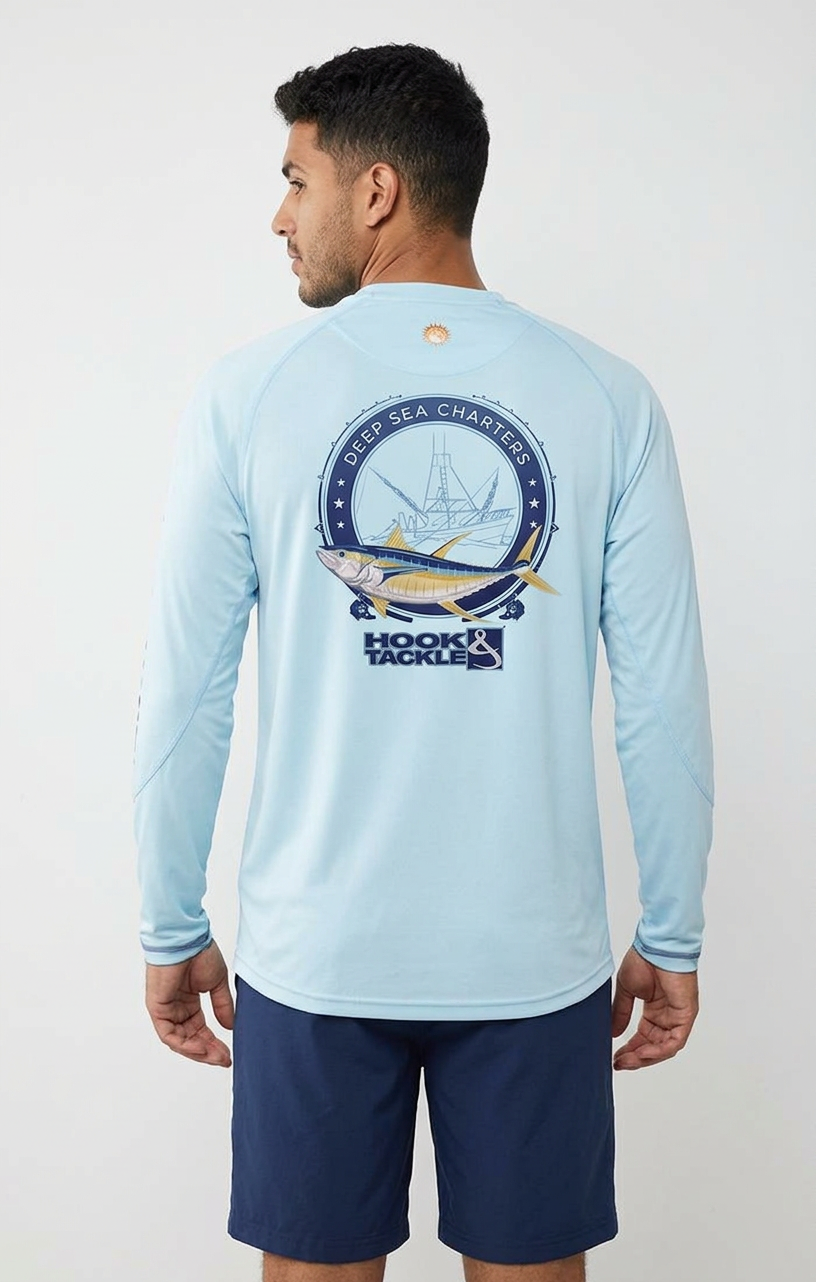 Men's Tuna Charters Long Sleeve UV Protection Fishing Shirt - Image 2
