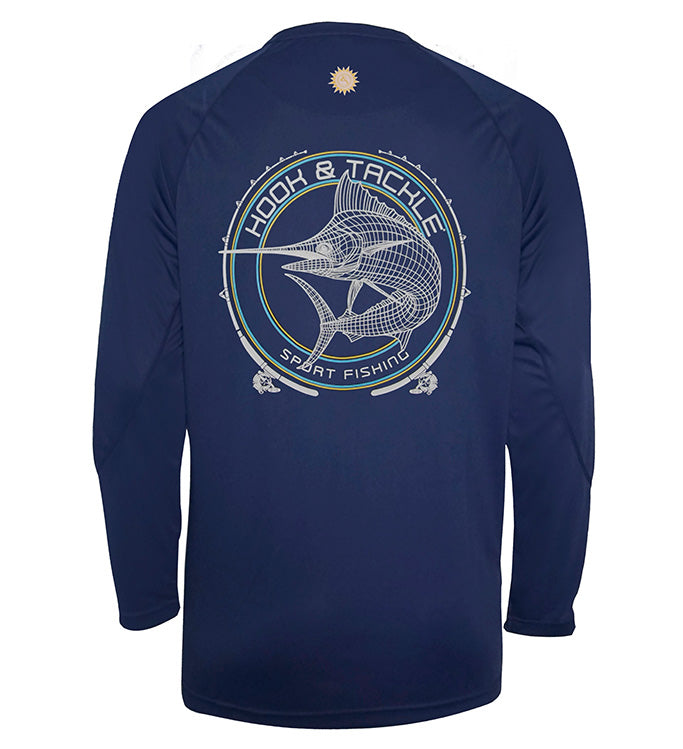 Men's Marlin Long Sleeve UV Performance Fishing Shirt