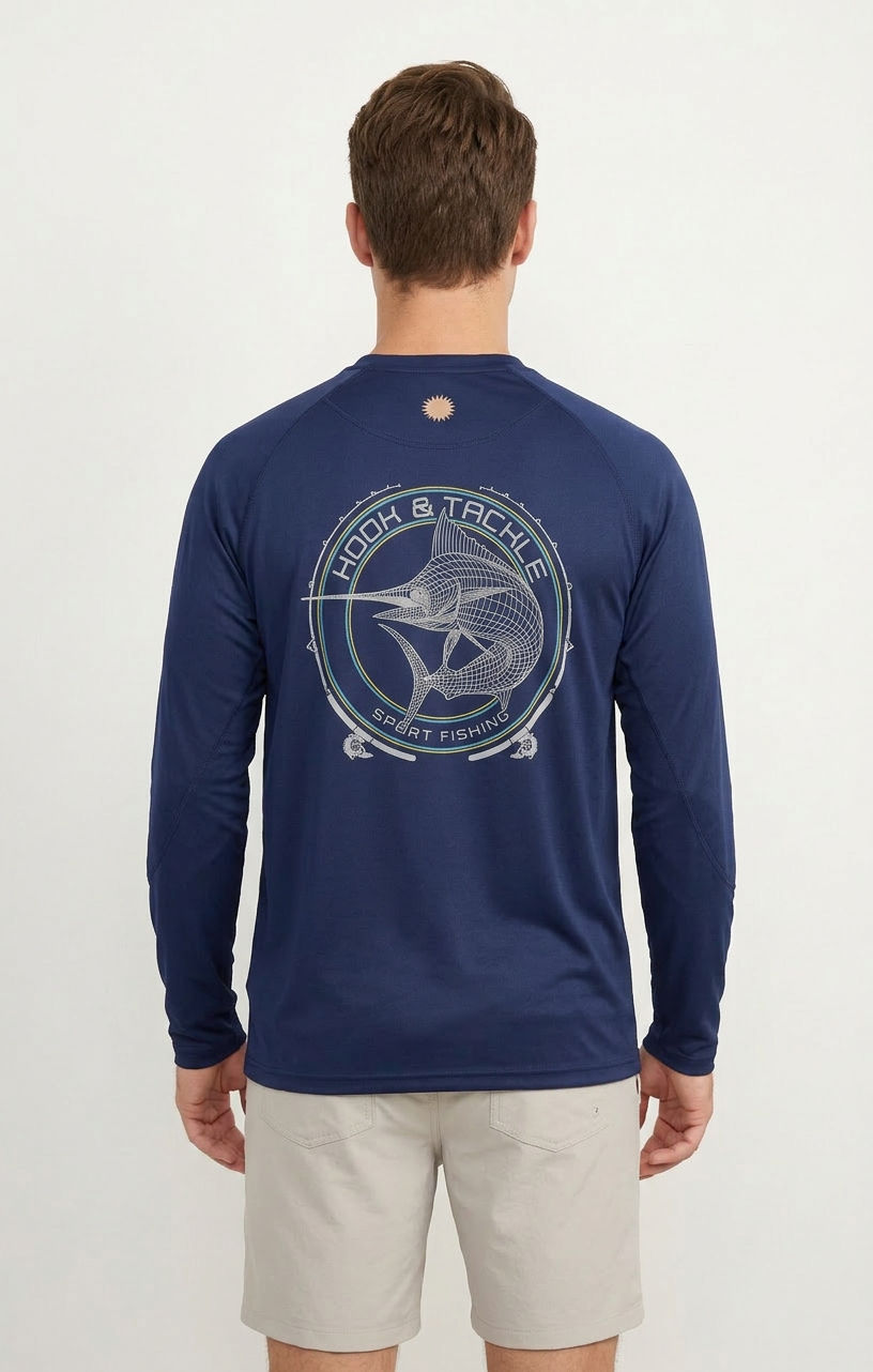 Men's Marlin Long Sleeve UV Performance Fishing Shirt