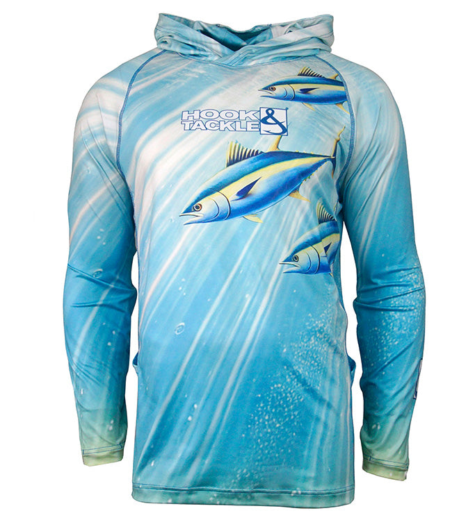 Men's Tuna Abyss UV Performance Fishing Hoodie with Face Gaiter - Image 3