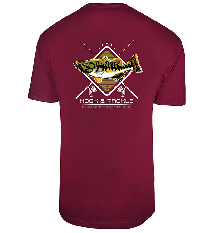 Men's Bass Fishing Graphic T-Shirt Premium Cotton Blend Tee - Image 2