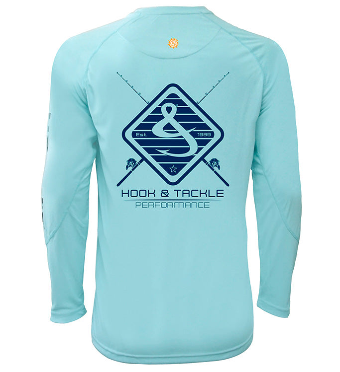 Men's Rods and Hook Long Sleeve UV Protection Fishing Shirt