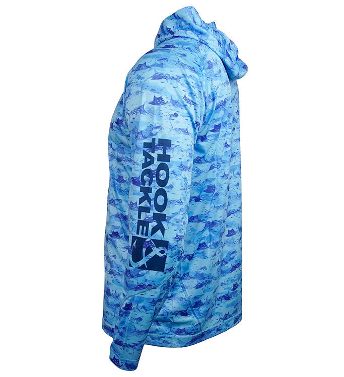 Men's Billfish Camo UV Performance Fishing Hoodie