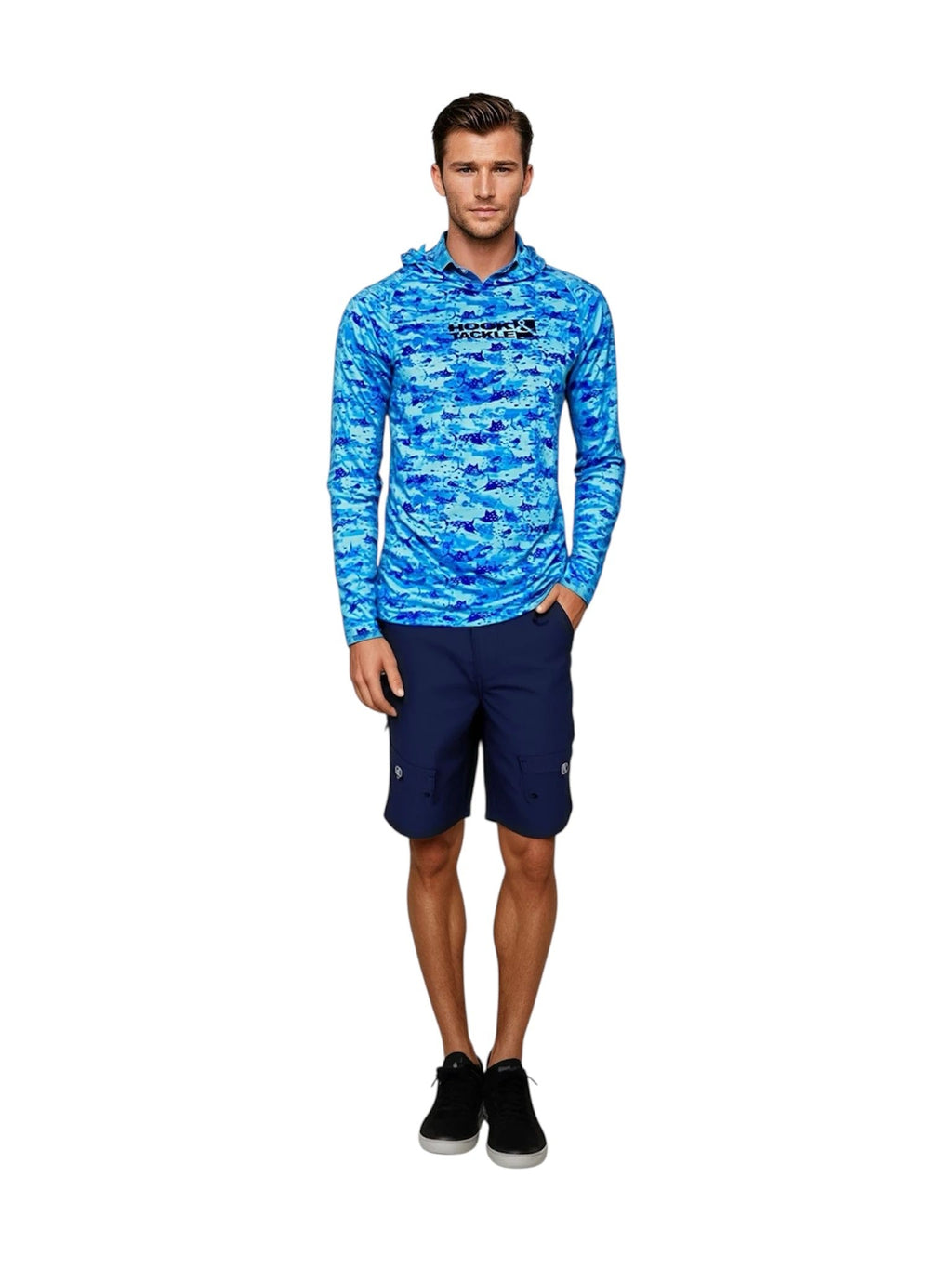Men's Billfish Camo UV Performance Fishing Hoodie