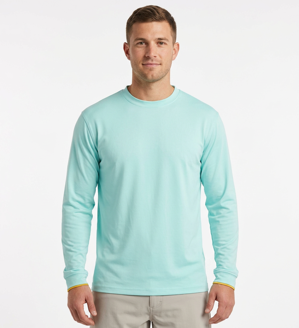 Men's Long Sleeve Solar System UV Protection Fishing T-Shirt - Image 2