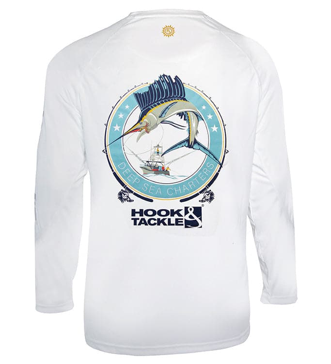 Men's Long Sleeve UV Protection Sailfish Graphic Fishing Shirt