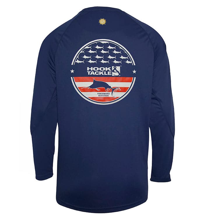 Men's Fins & Stripes Long Sleeve UV Protection Fishing Shirt - Image 4