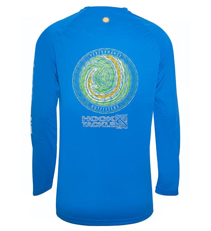 Mens Long Sleeve UV Fishing Shirt Performance Graphic Tee White - Image 4