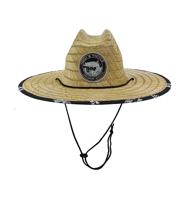Tarpon Leap Straw Lifeguard Hat with Printed Under-Brim - Image 2