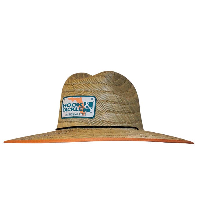 Florida Tag Straw Lifeguard Hat with Sun Protection Brim - Image 2