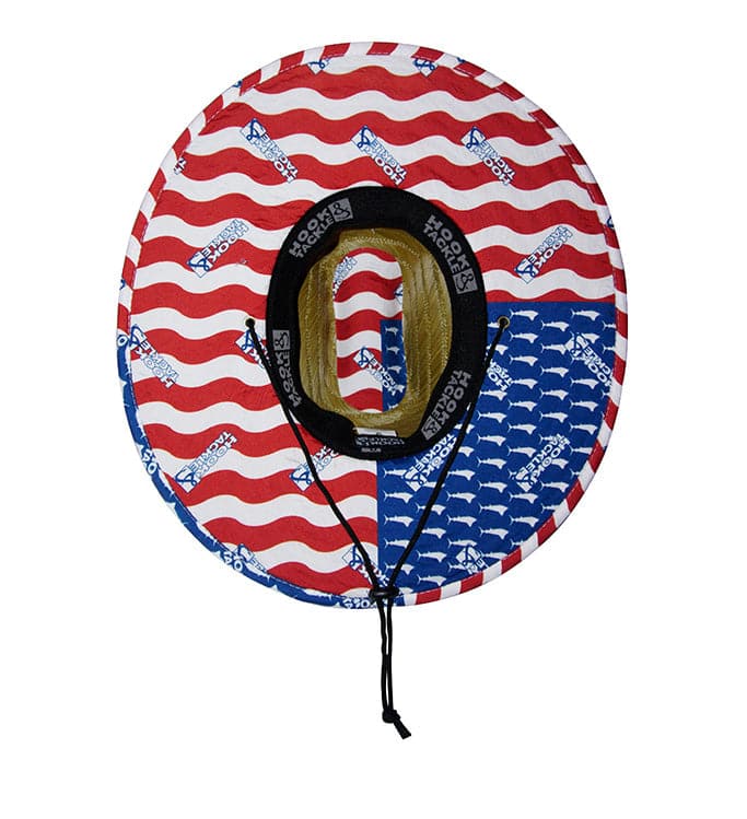 U.S. Marlins Straw Lifeguard Hat with Patriotic Underbrim - Image 3