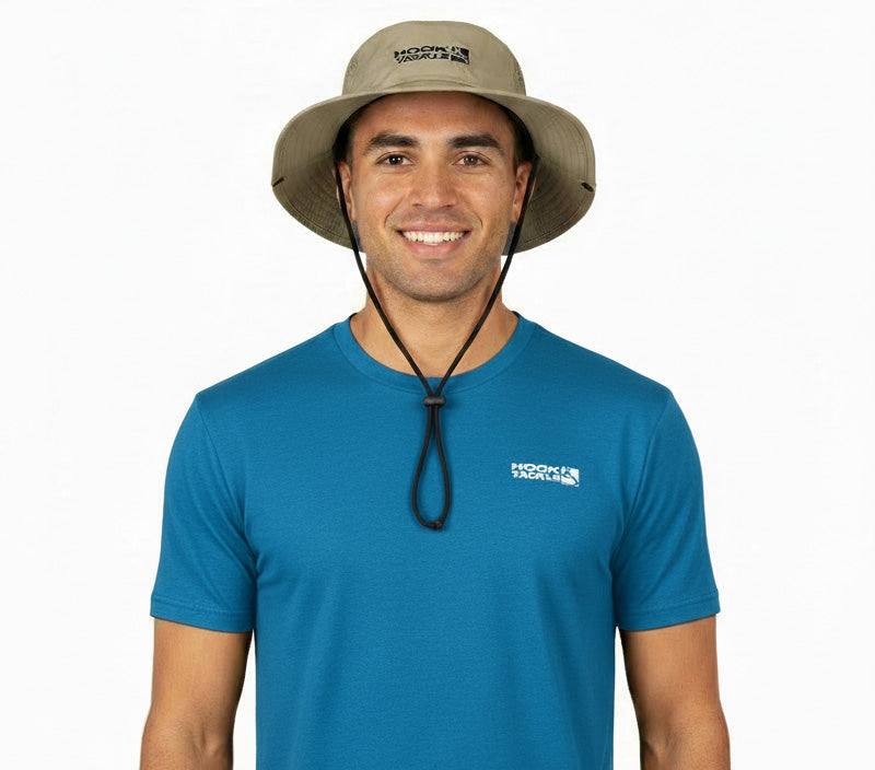 Shady Fishing Bucket Hat with Adjustable Chin Strap and Sun Guard - Image 2
