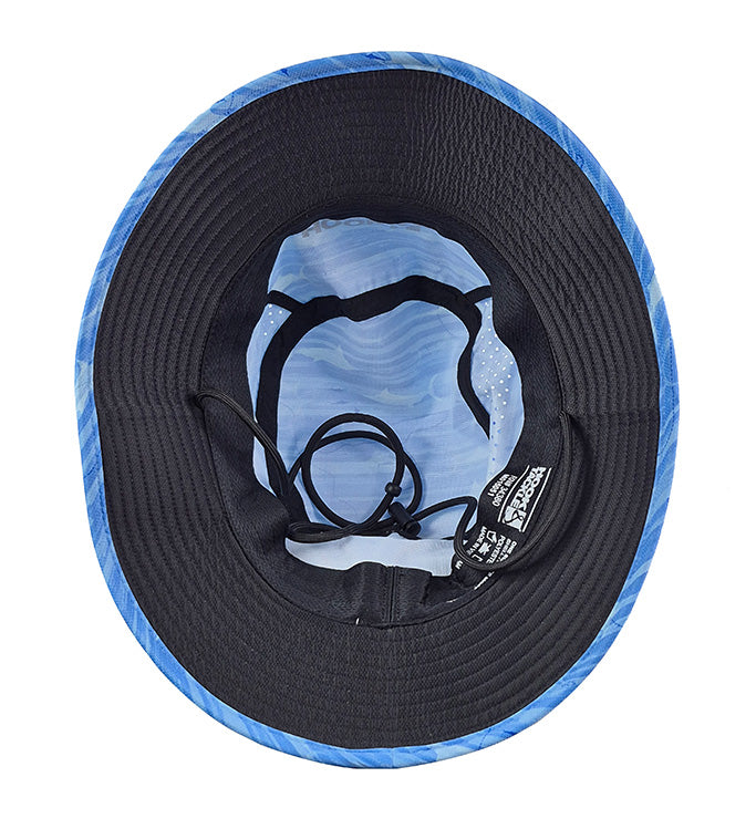 Marlin Latitude Printed Fishing Bucket Hat with Chin Strap