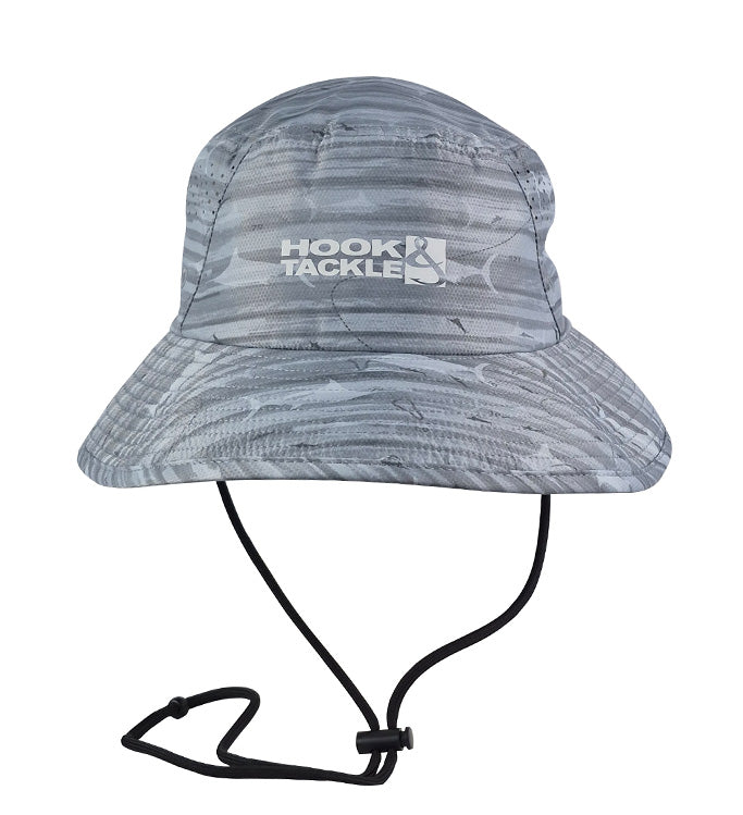 Marlin Latitude Printed Fishing Bucket Hat with Chin Strap