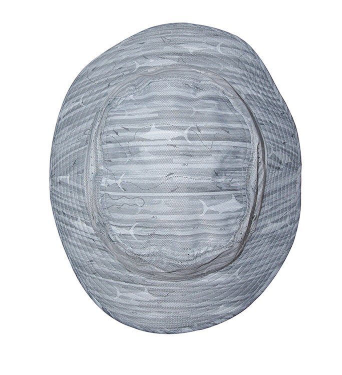 Marlin Latitude Printed Fishing Bucket Hat with Chin Strap