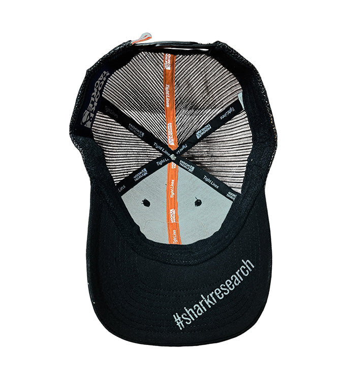 University of Miami Shark Research Fishing Trucker Hat Black - Image 3