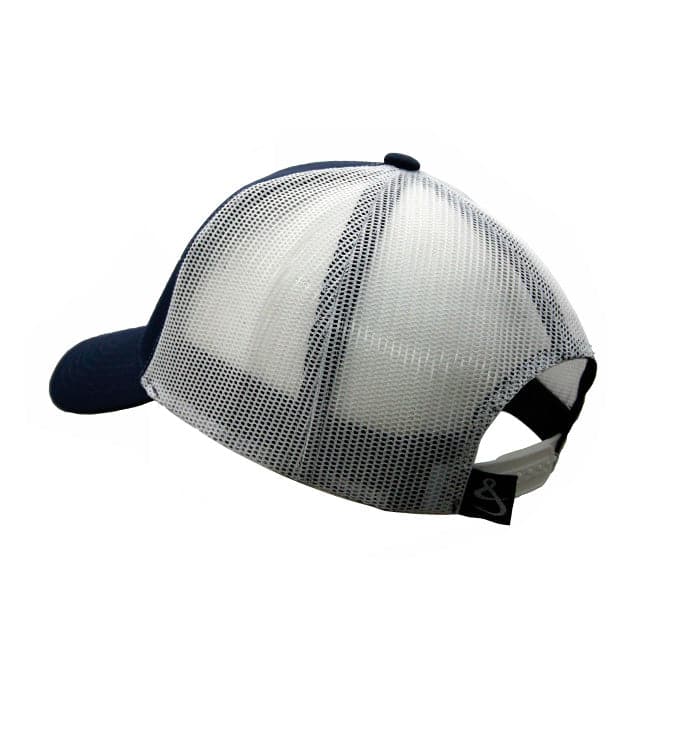 Navy Blue Marlin America Fishing Trucker Hat with Mesh Back - Image 2