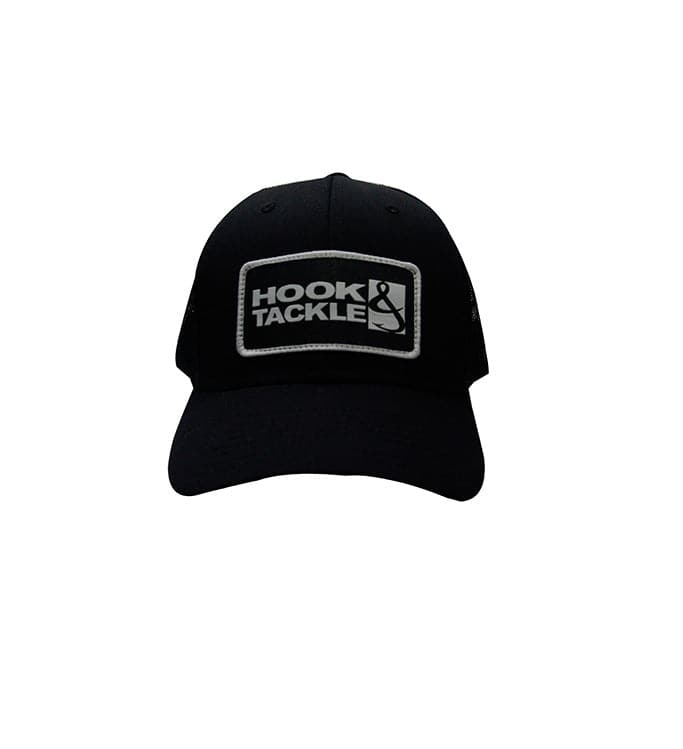 Navy Blue and White Logo Fishing Trucker Hat with Mesh Back