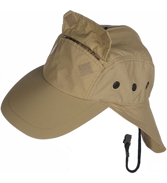 Bahama Flats Air/X Fishing Hat with Neck Flap Sun Protection Tan - Image 2