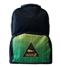 Hook & Tackle Mahi Mahi Hydraskin fishing backpack with green fish skin pattern and front gear pocket.