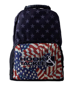 Patriot Fishing Tackle Backpack in Red White and Blue