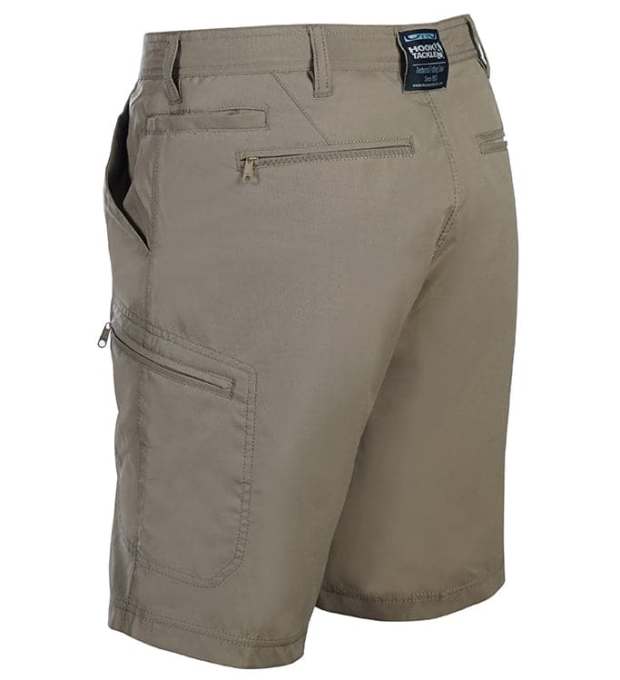 Men's Driftwood Stretch Cargo Fishing Shorts in Charcoal