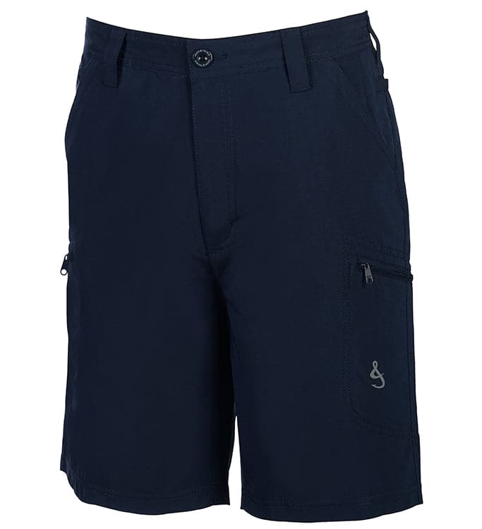 Men's Driftwood Stretch Cargo Fishing Shorts in Charcoal