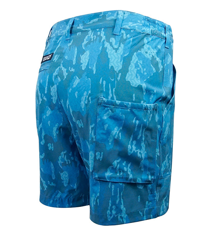 Geo Camo Lightweight Stretch Fishing Shorts for Men